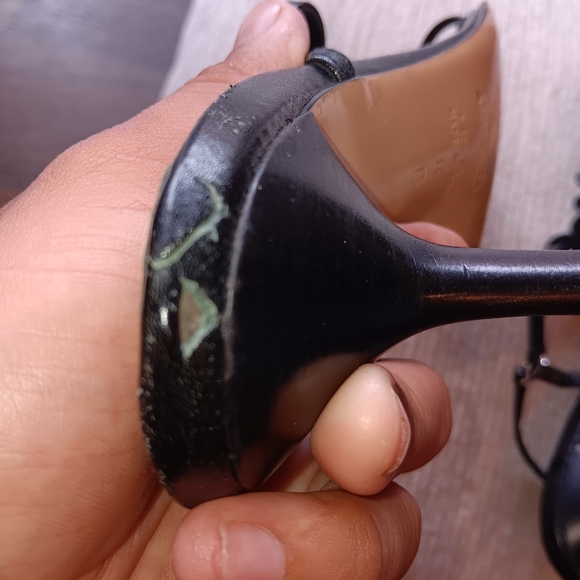 Y2k Coach Black Floral Women's Sandals Mede In Italy Sz 8 - Picture 4 of 7